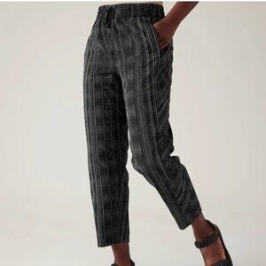 Athleta Black Arrival Pants Amara Stripe Women's Size 6